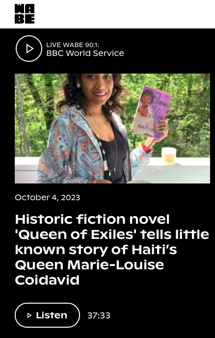 WABE City Light with Lois Reitzes discussing Queen of Exile 
